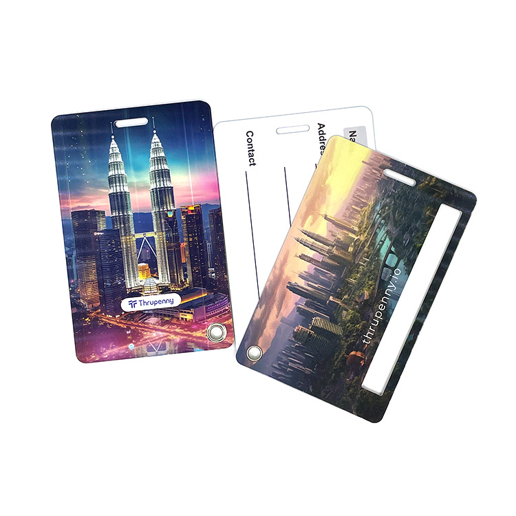 Durable Suitcase Information Card Detachable Pet Logo Luggage Tag Pvc Kidsren's Student Luggage Shipping Tag