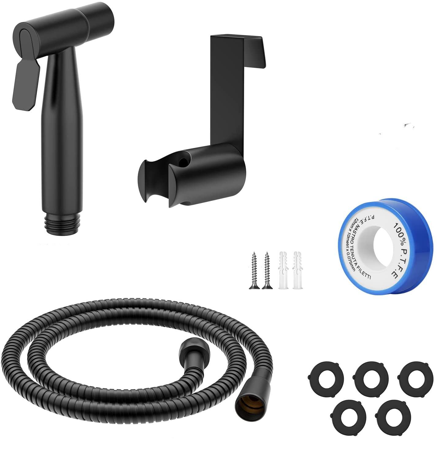 Cross-border 304 stainless steel booster women's cleaner spray brush suit American Standard 7/8 toilet sprayer high pressure washing spray