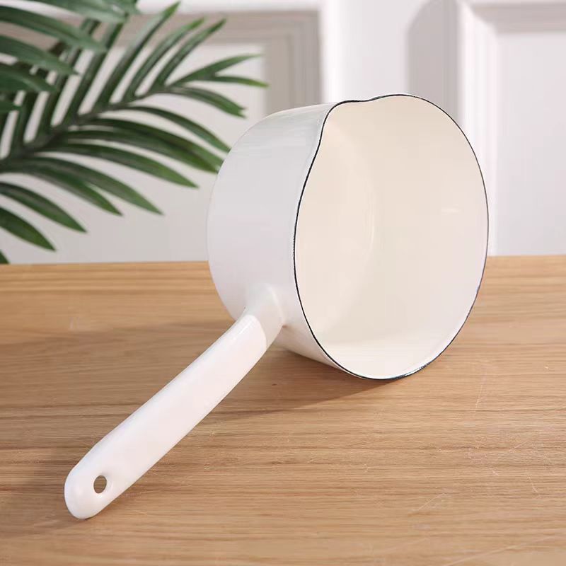 Thickened Enamel Enamel Spout Milk Pot Baby Rice Cereal Hot Milk Instant Noodle Pot Thickened Enamel Pot