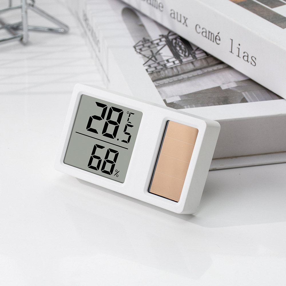 Amazon Solar Thermometer and Hygrometer Baby Room Car Home Thermometer Electronic Digital High-Precision Display