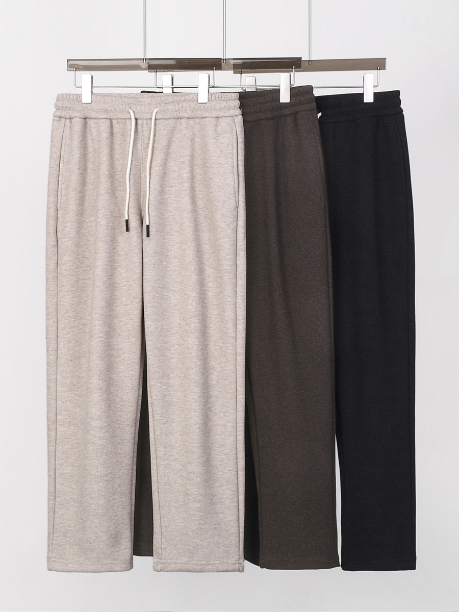 Autumn and Winter New in Sheep Wool fleece-lined Pants Men's Straight Casual Sports Trousers Loose plus size Thickened Warm Pants
