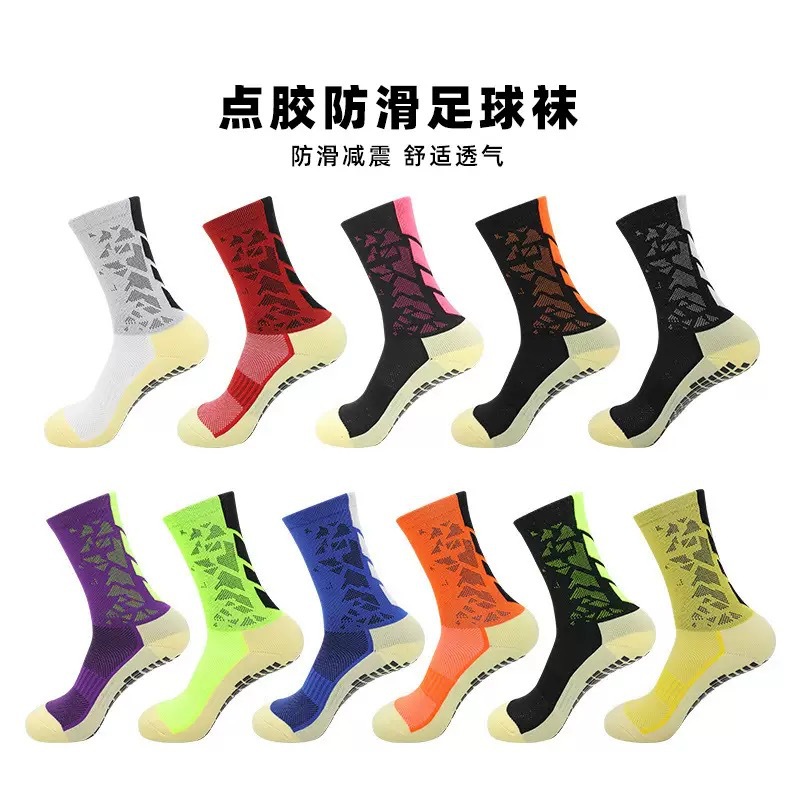 взрослые цветные футбольные носки с высоким чулком, мужские тренировочные носки, толстое махровое дно, амортизирующие, противоскользящие спортивные носки