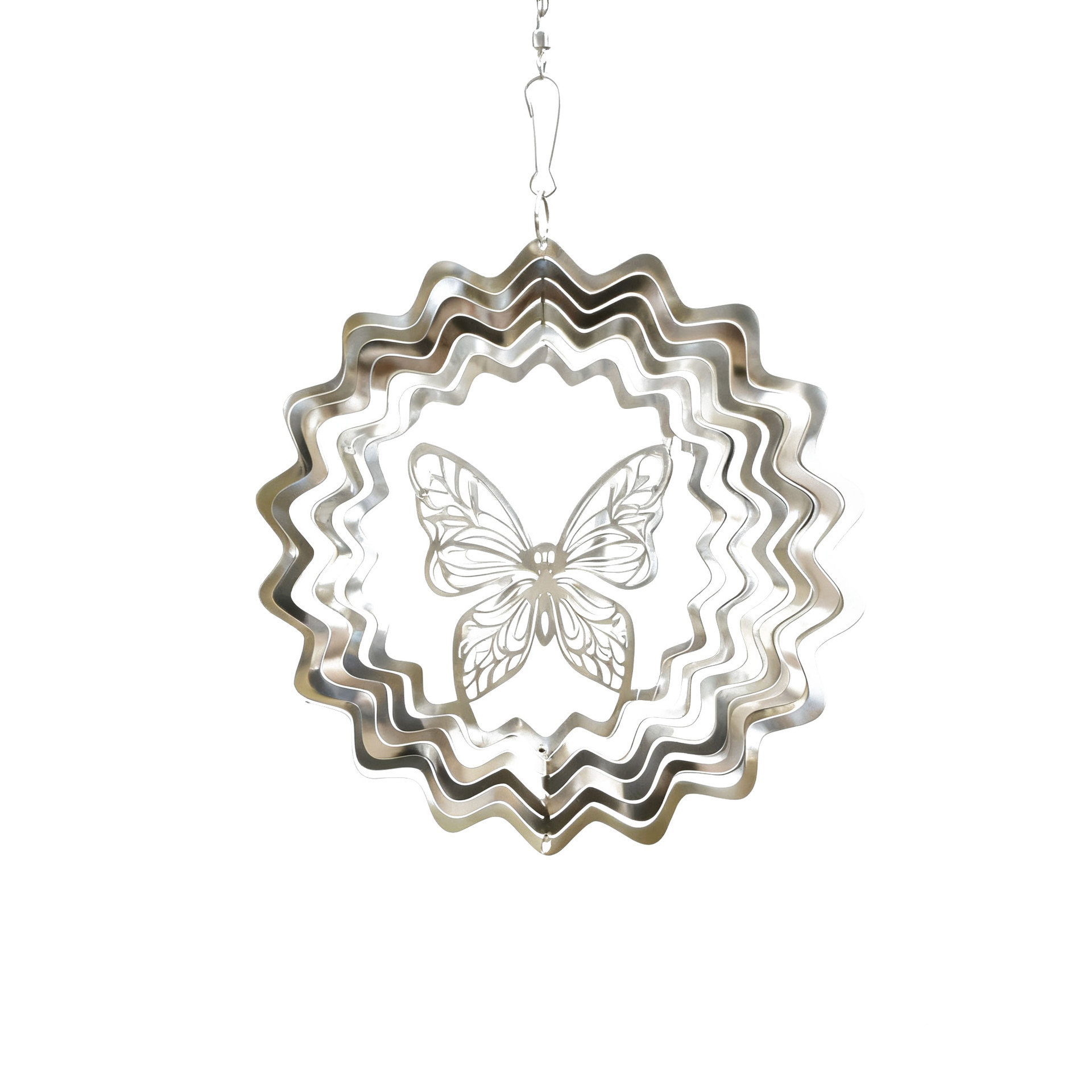 DIY 3D Butterfly Rotating Hanging Ornament Mandala Wind Chime Creative Dream Catcher Indoor Outdoor Door Hanging