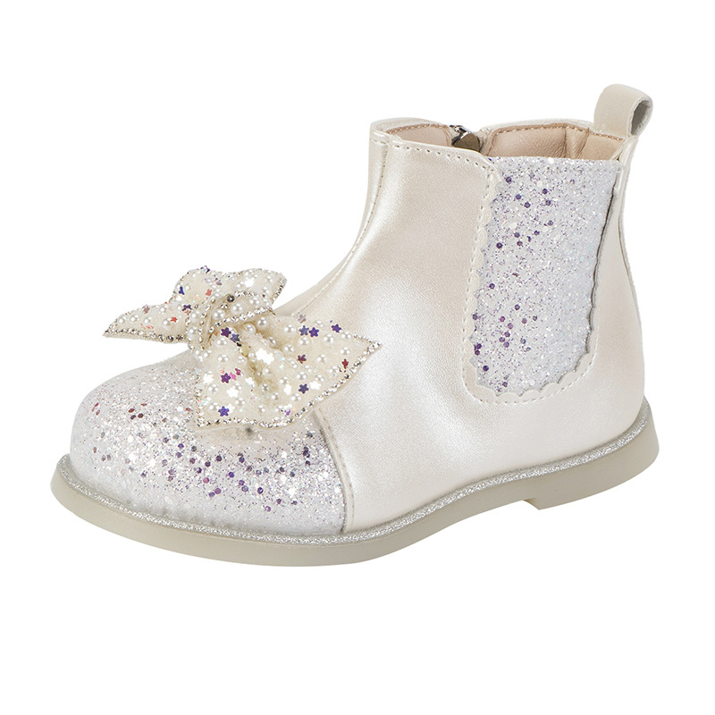 Boots Girls' Shoes Small Short Boots Fashionable Cotton Shoes 2025 New Autumn and Winter Velvet Leather Boots Girls' Boots