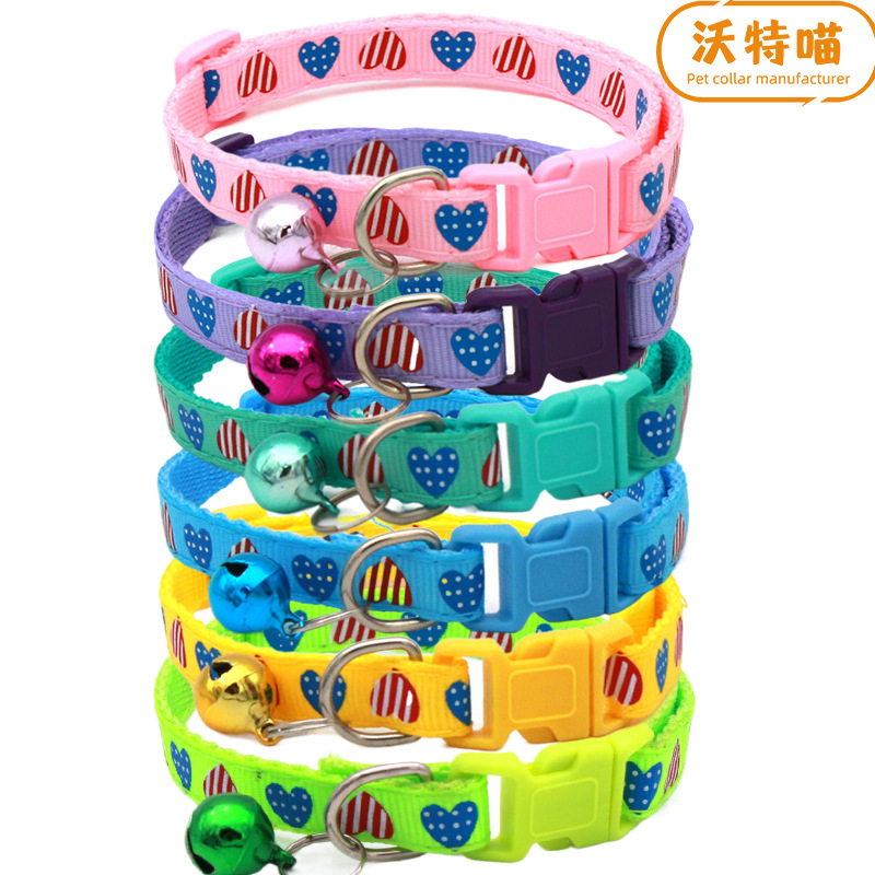 Новый двухцветный твилловый ошейник с колокольчиком для домашних животных, ошейник для собак и кошек, товары для домашних животных, оптовая продажа