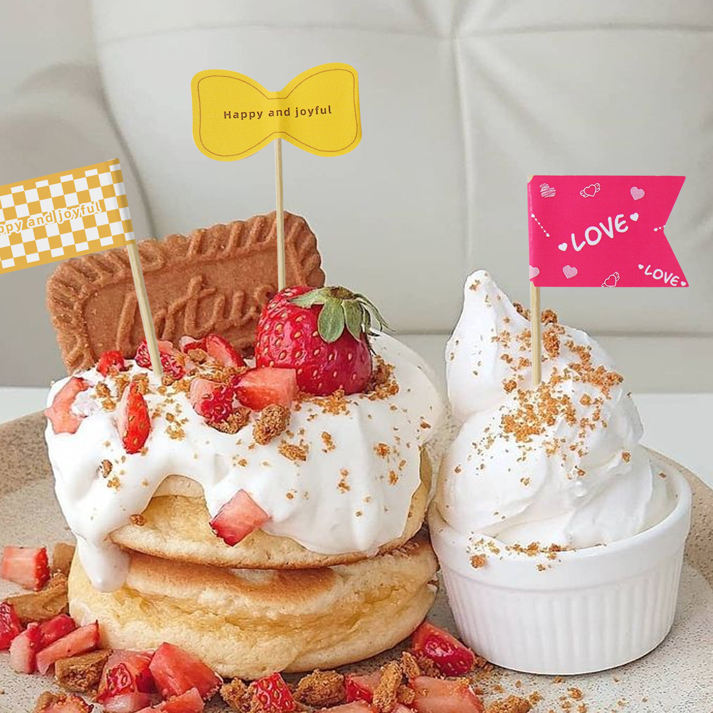 Toothpick Flag Trendy Dessert Cake Disposable Decoration Small Flag Burger Fixing Skewer Fruit Dish Flag