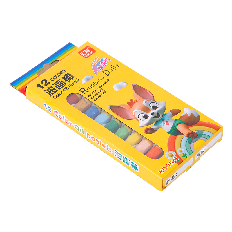 Hexagonal 24-Color Oil Pastels Children's Crayons Washable Drawing Pens 12 Colors for Children