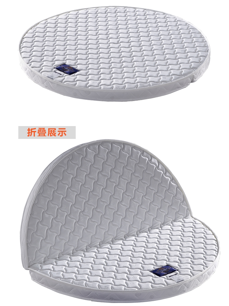 Hotel Round Bed Mattress 2 Meters Foldableing Home Bedroom Latex Coconut Palm Round Mattress Plus Hard Thin Customization