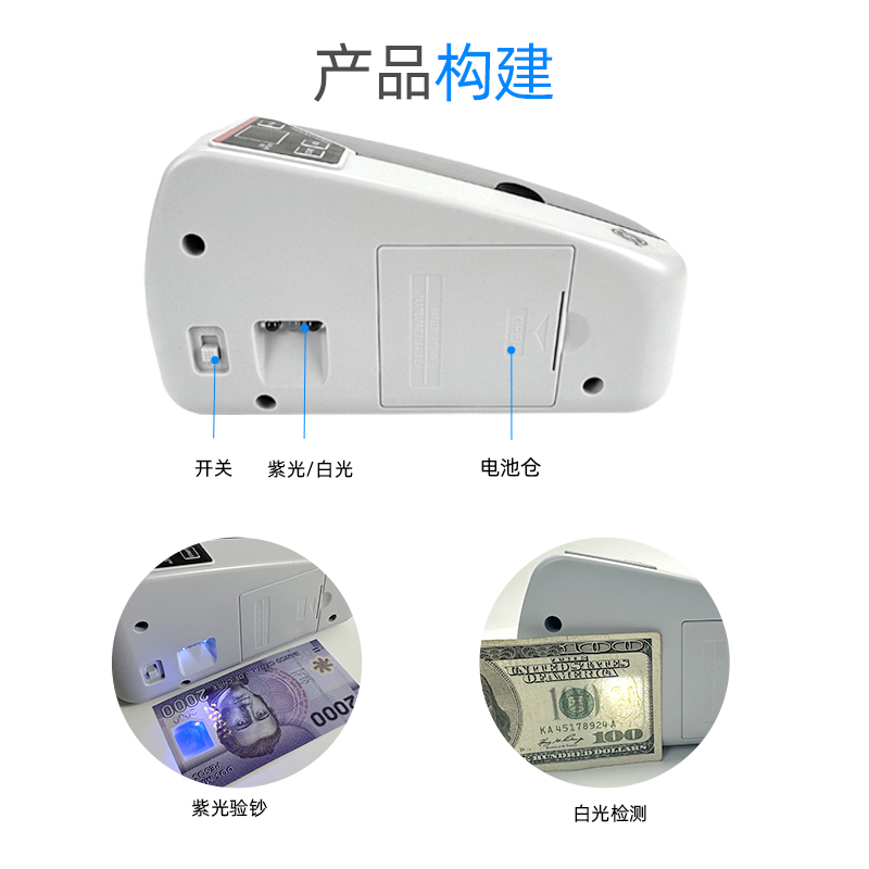 Foreign Currency Counting Machine, Convenient New Small Counting Machine, Home Bank Currency Counting Machine, Purple Light Currency Detector, Others
