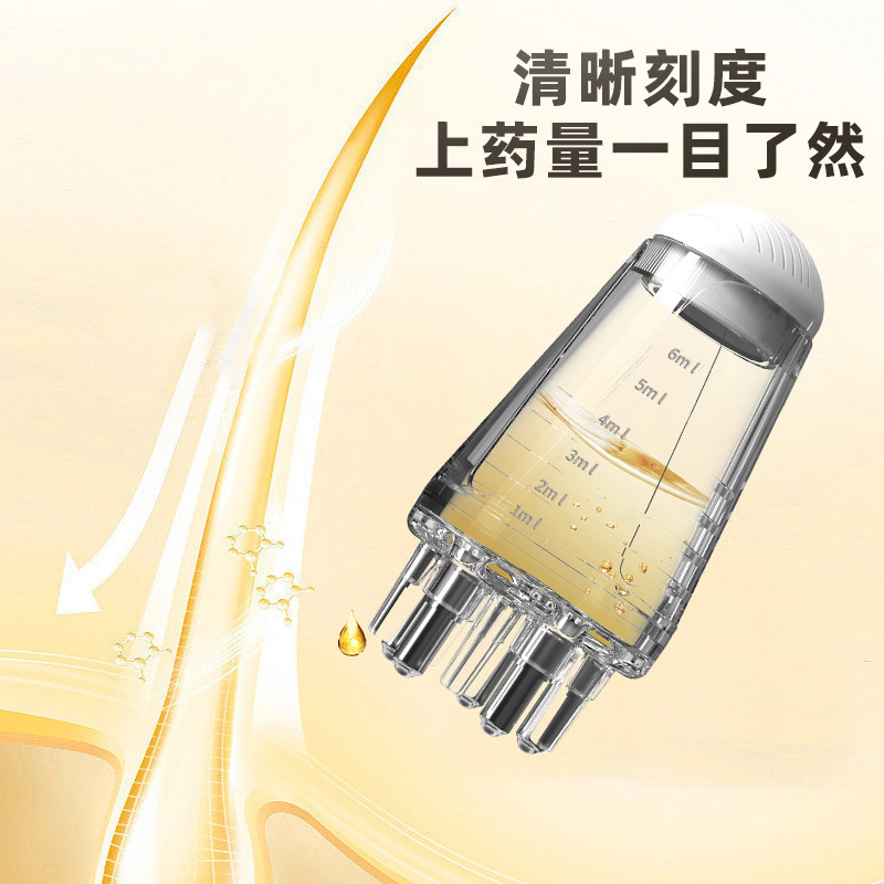 Мини аппликатор для кожи головы с роликовым шариком для эфирных масел, массажная расческа для жидкостей для роста волос