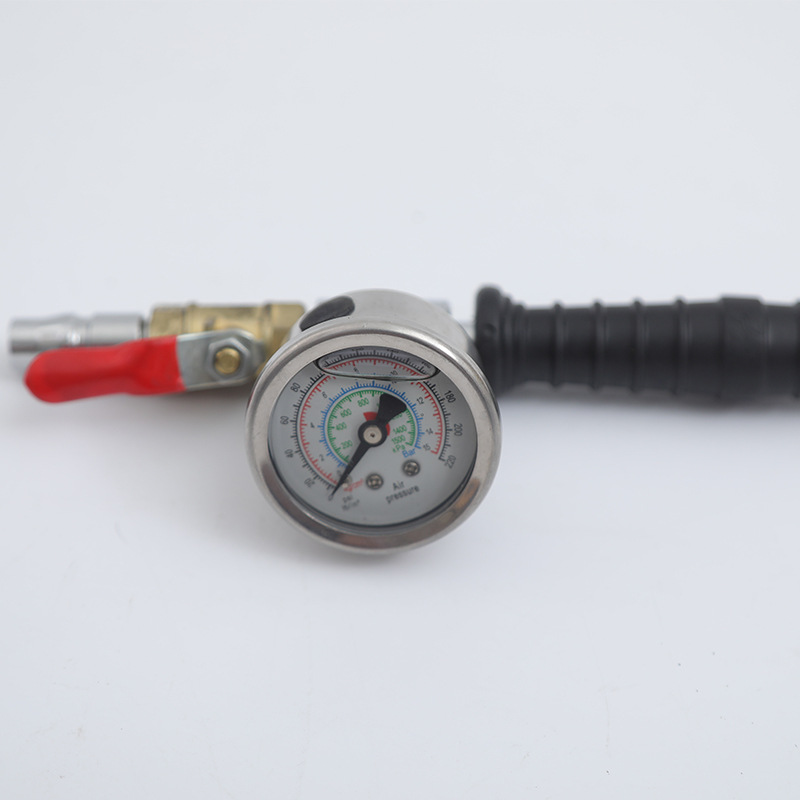 Factory Direct Sales Tire Inflator with Gauge, Car Air Nozzle, Quick Inflation Rod, Air Pressure Gauge, Cigarette Lighter Adapter