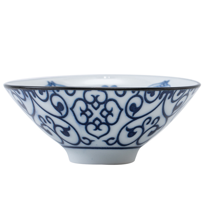 Blue and White Porcelain Tea Cup Ceramic Tea Bowl Bucket Cup Kung Fu Tea Set Full Color Blue and White Tea Cup Master Cup Single Cup Special Offer
