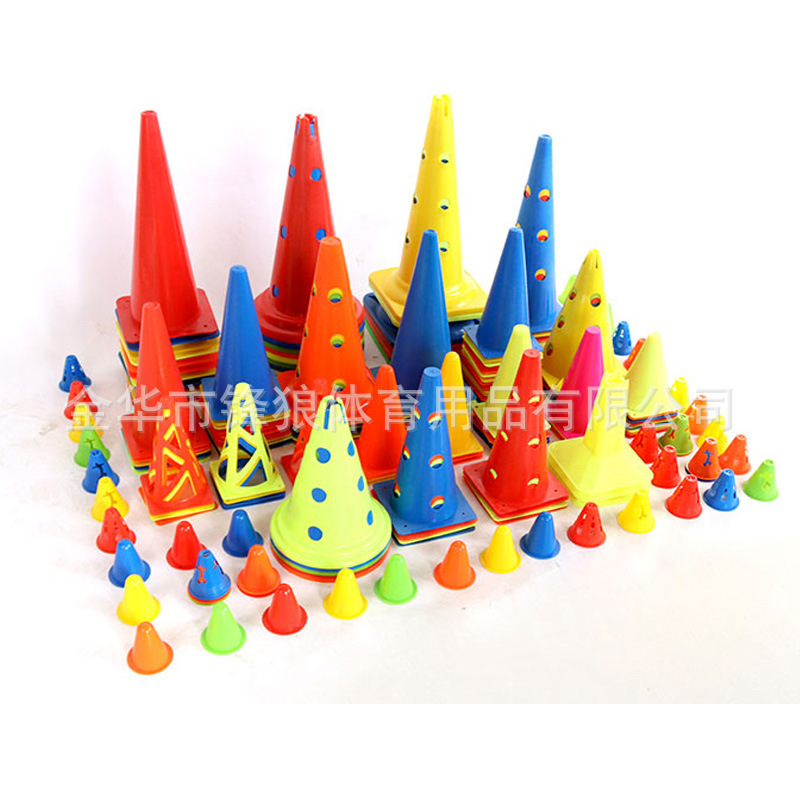 Football training logo barrel obstacle taekwondo hall road cone triangle cone basketball football training equipment wholesale