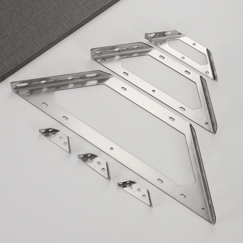 Stainless steel multi-functional angle code three-side fixed bed angle support furniture table and chair connector shelf support trapezoidal hanging code