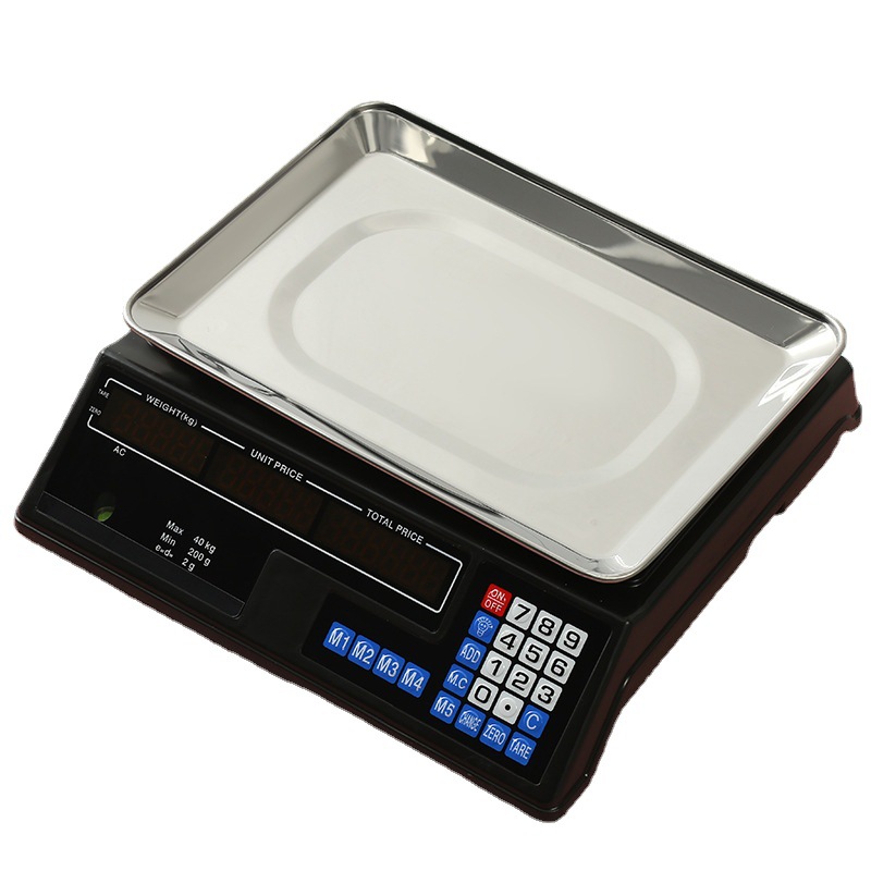 Foreign Trade 209 Electronic Pricing Scale Commercial English 40kg Electronic Scale Material Fruit Platform Scale Wholesale High Precision