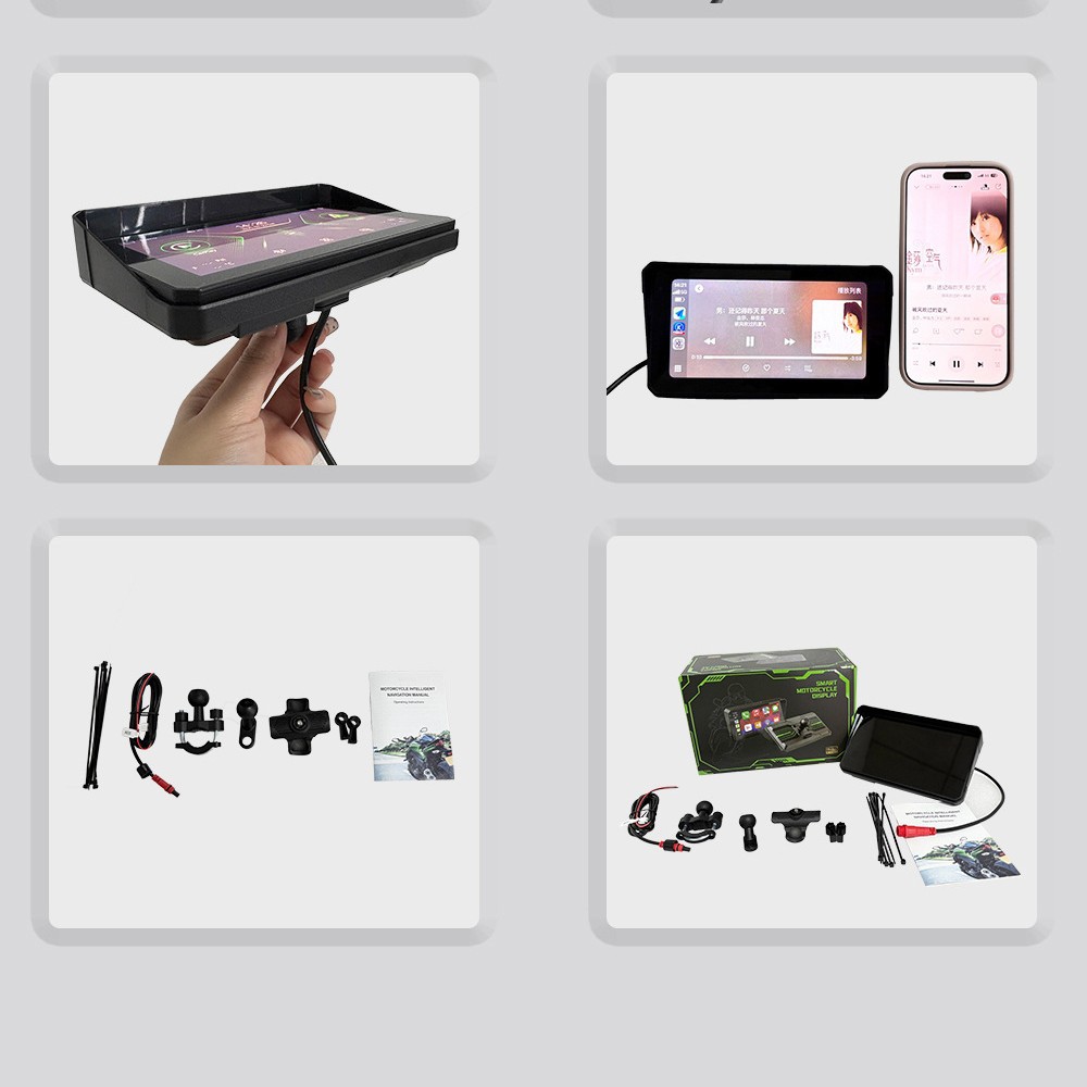 6 inch motorcycle recorder new portable MP5 Bluetooth wireless Carplay Android Auto waterproof and shockproof