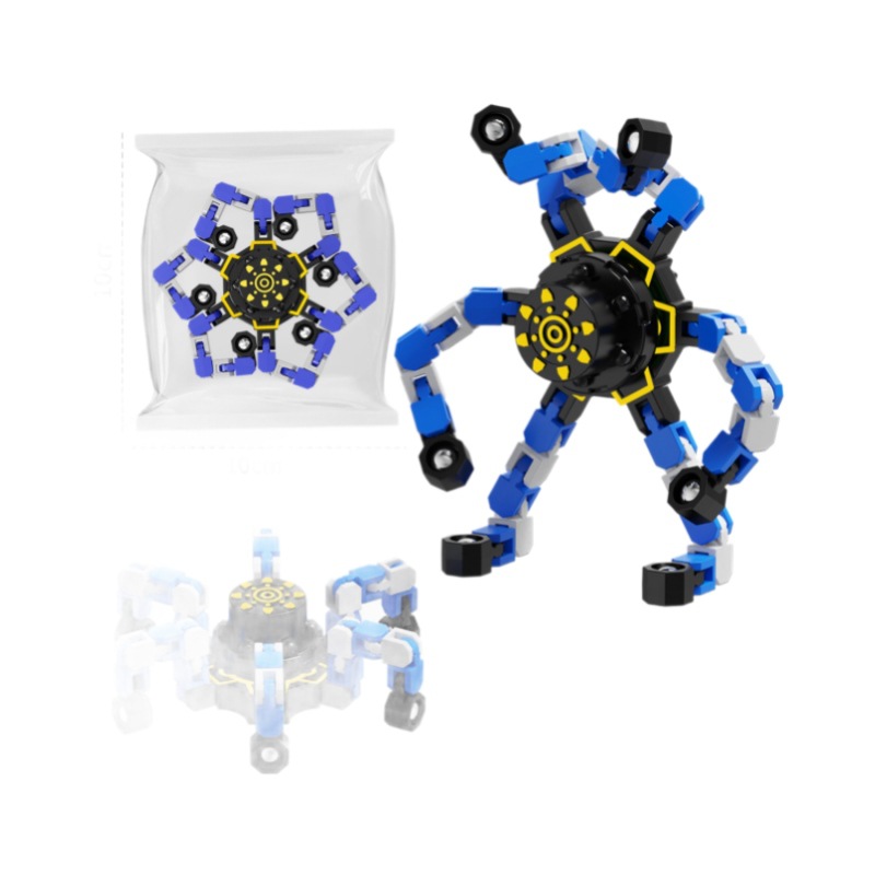 [099-1 Wholesale] Fingertip Mechanical Gyro Deformable Luminous Puzzle Rotation Decompression Children's Creative Toys