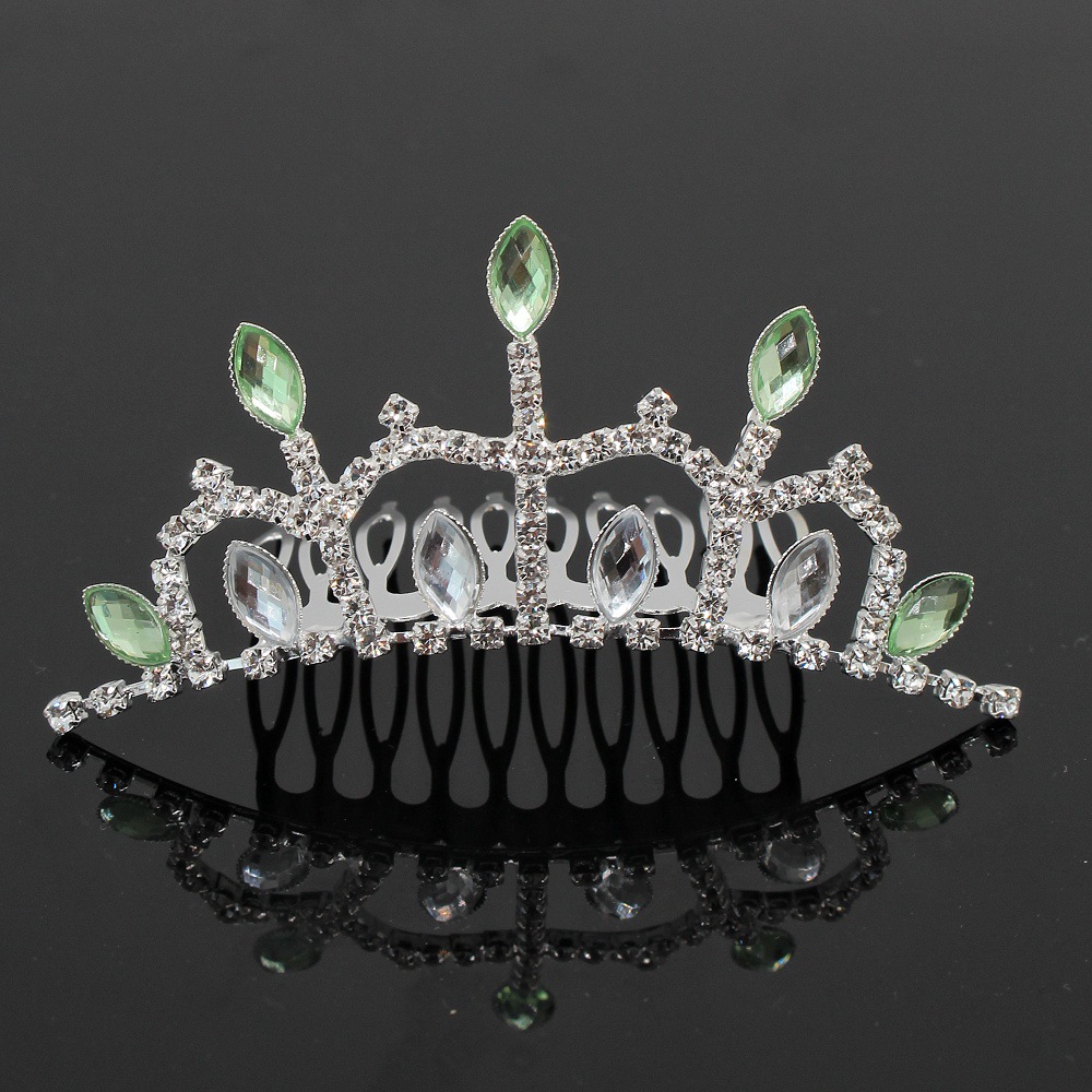 New children's comb crown headdress small crown little girl birthday crown jewelry princess skirt accessories wholesale