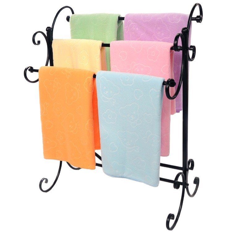 Manufacturers Wholesale 180g 70X140 Microfiber Absorbent Embossed Cartoon Bath Towel Towel Can Logo