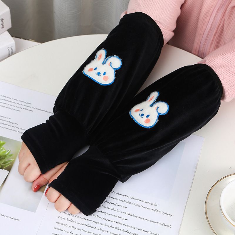 Winter New Children's Two-in-One Sleeve Cute Warm Hand Sleeve Children's Adult Anti-Dirty Student Writing Sleeve Long