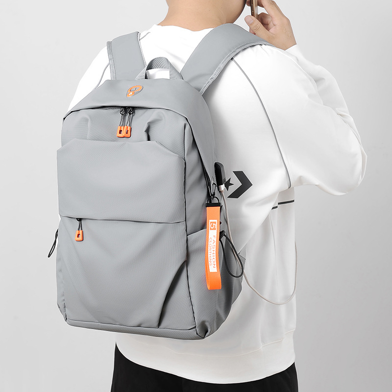 Wholesale Backpack for Men, Simple, Casual and Elegant, Business Computer Bag, Trendy USB Charging Outdoor Travel Backpack