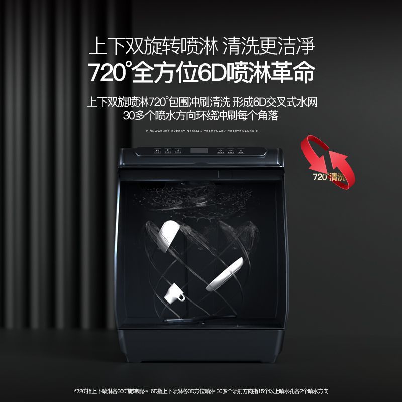 2025 Installation-Free Dishwasher W8Max Home Smart Desktop Embedded 8-Person Set Large Capacity