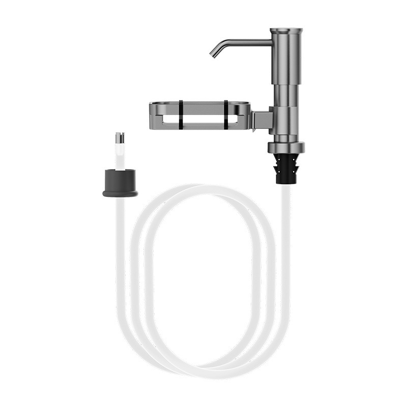 Space Aluminum Kitchen Soap Dispenser Extension Bucket Detergent Sink Press Press Extractor Household Vegetable Washing Basin