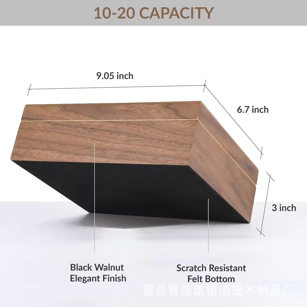 Household New Wooden Cigar Box Wooden Transparent Cover Cigar Storage Box Solid Wood Cigar Moisturizing Box Cigar Wooden Box