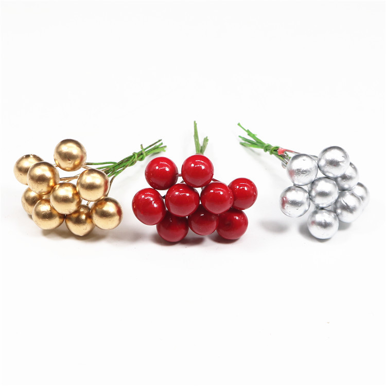 12mm Round Ball Berry, Simulated Foam Fruit, Cherry, Small Red Fruit, Peony Fruit, Christmas Supplies Accessories