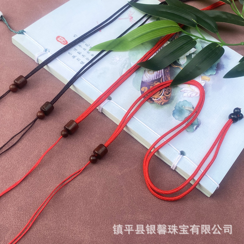 Ювелирные изделия из нефрита, нефритовый золотой кулон на шнурке, ручная вязка, деревянная хлопковая нить, регулируемая длина