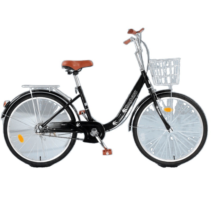 Solid Tire Commuter Bicycle for Adults, Men and Women, Lightweight Campus Student Pedal Inflatable Bicycle for Commuting to Work