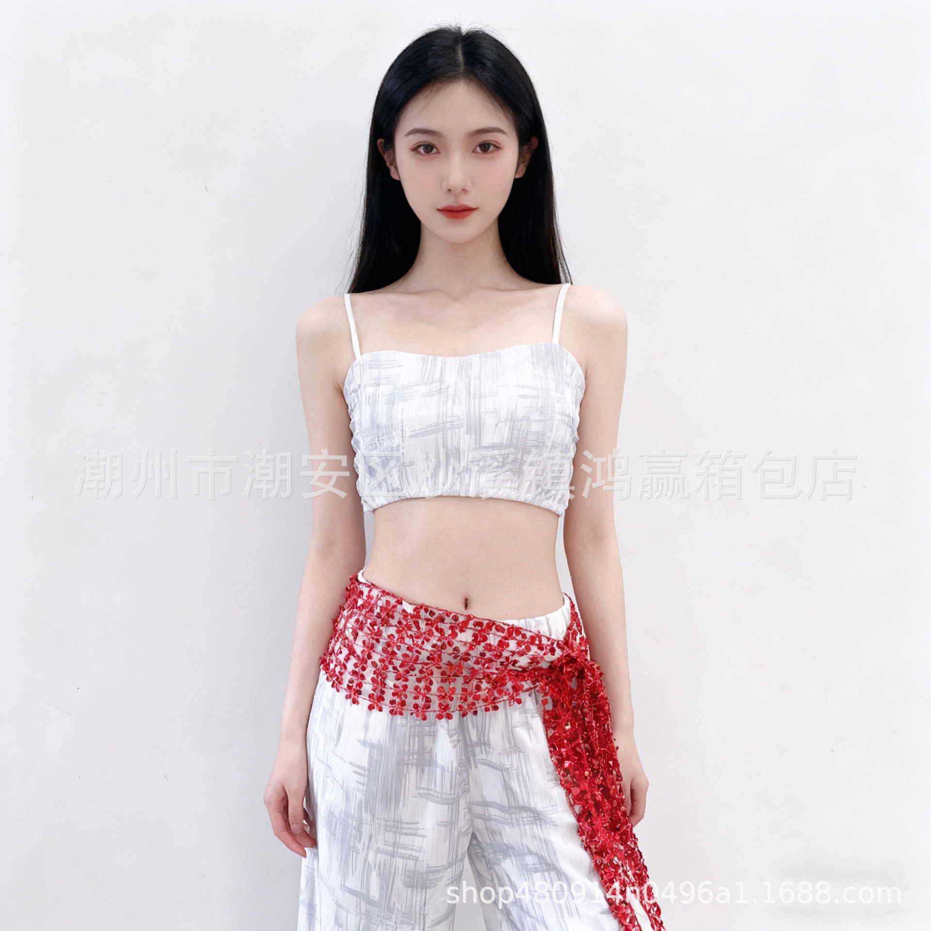 Jazz Dance Starry Sky Tassel Dance Waist Wrap Kpop Waist Scarf Accessory Street Dance Trendy Heavy Sequin Sparkling Waist Chain