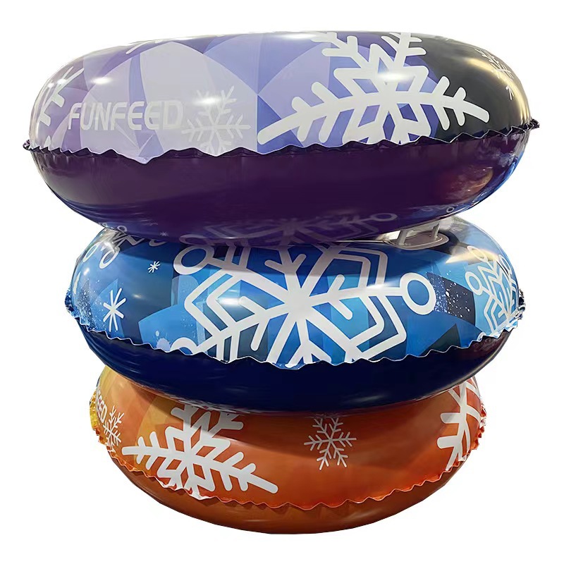 Spot 120CM inflatable ski ring thickened wear-resistant PVC snow toy SNOW TUBE inflatable drag ring