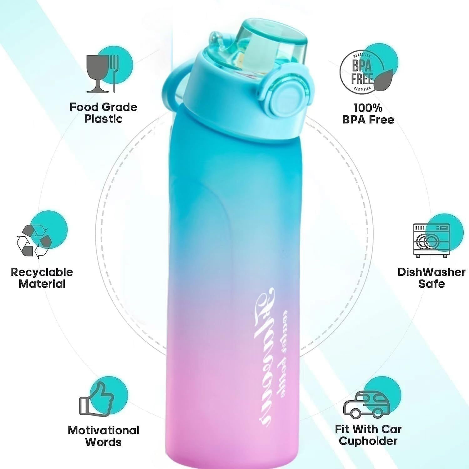 БутылкаДЛЯ B ОДЫ 720ml Fruit Flavor Bottle 0 Sugar 0 Cartridge Flavor Ring Cup