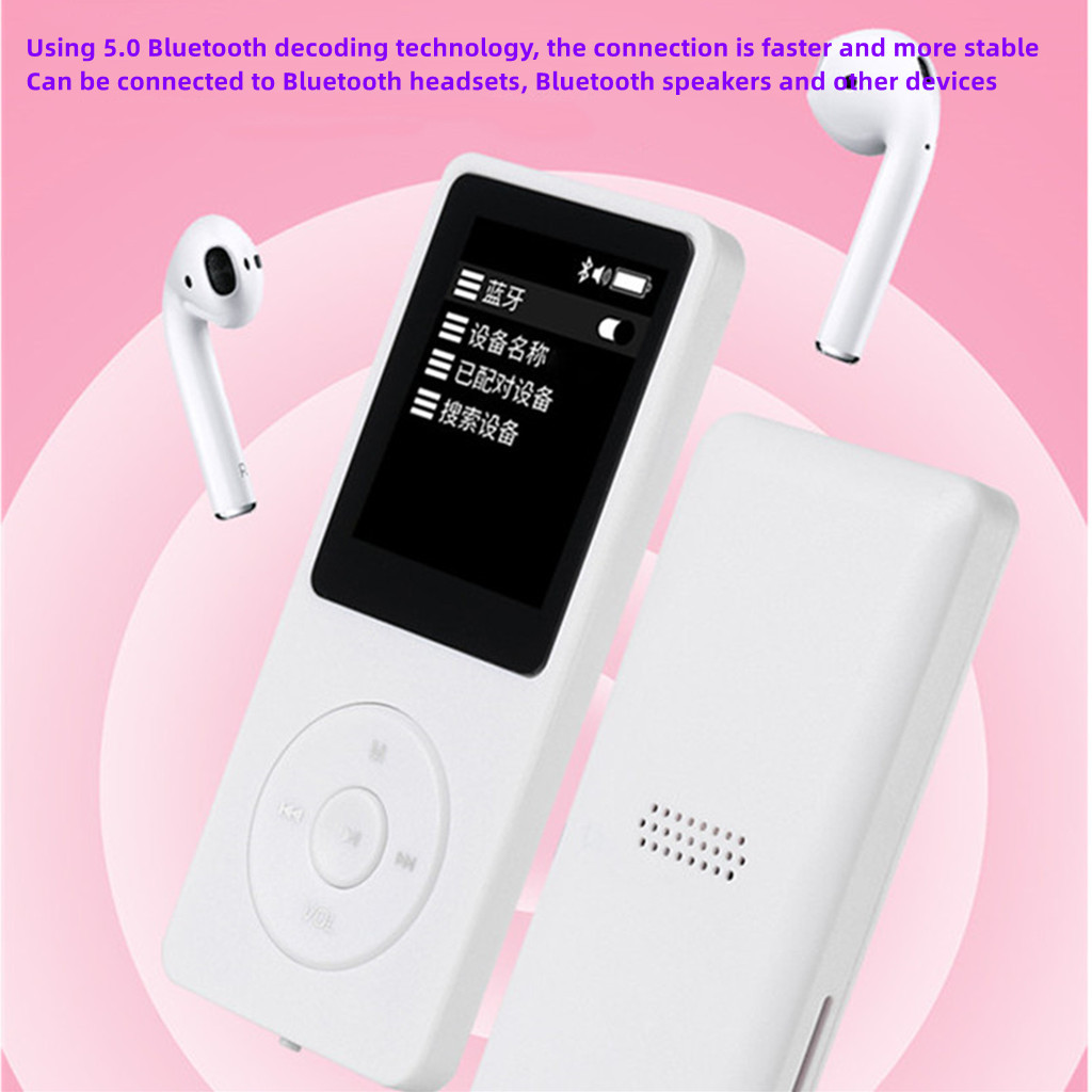 Foreign Trade Version Plug-In Card Mp3 Manufacturer Wholesale Bluetooth Mp4 Student Walkman Music Player Recording External Board Dictionary