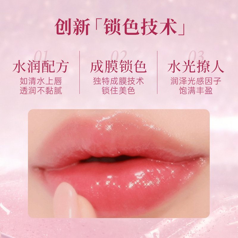 Dugd's Newly Upgraded Solid Lip Gloss, Water-Glossy Mirror Lip Glaze, Is Not Easy to Stick to the Cup, Long-Lasting Moisturizing Lipstick Pen