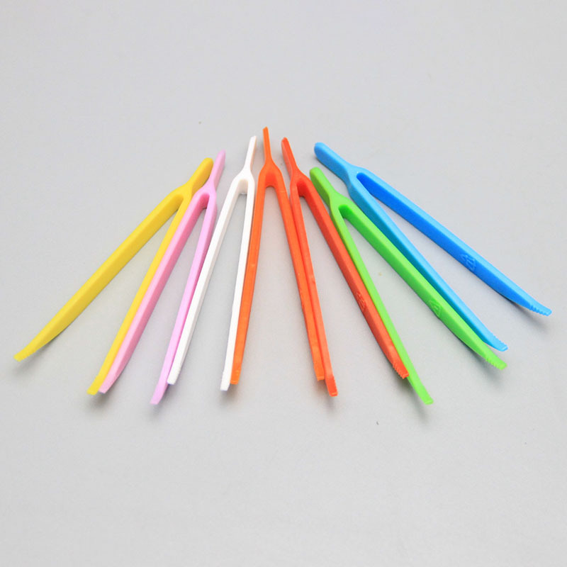 Spot Plastic Tweezers, Silkworm Baby Tweezers, DIY Small Tweezers, Individually Packaged Plastic Tweezers Wholesale