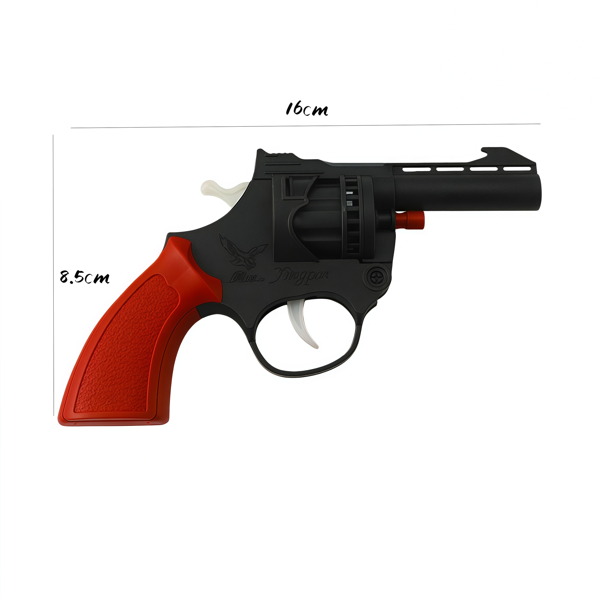 Electroplated Gold and Silver Grenade Gun, Paper Gun, Revolver Model 80, Nostalgic Childhood Toy Artillery Gun