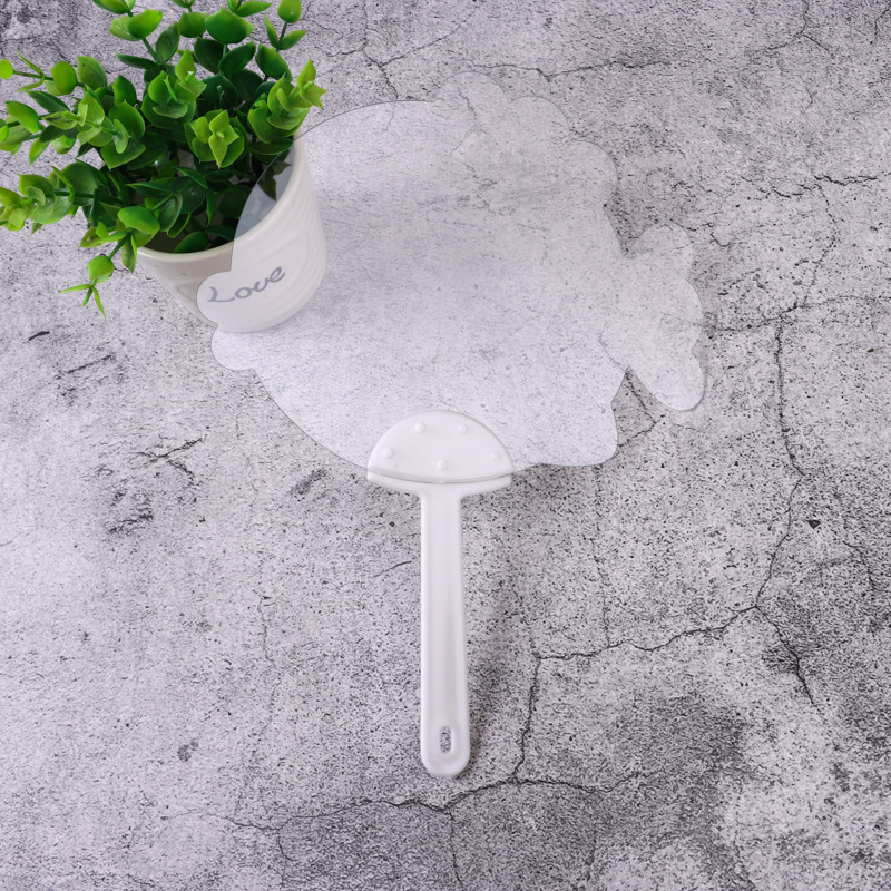 Spot transparent advertising fan advertising gifts school corporate publicity training pp plastic fan wholesale