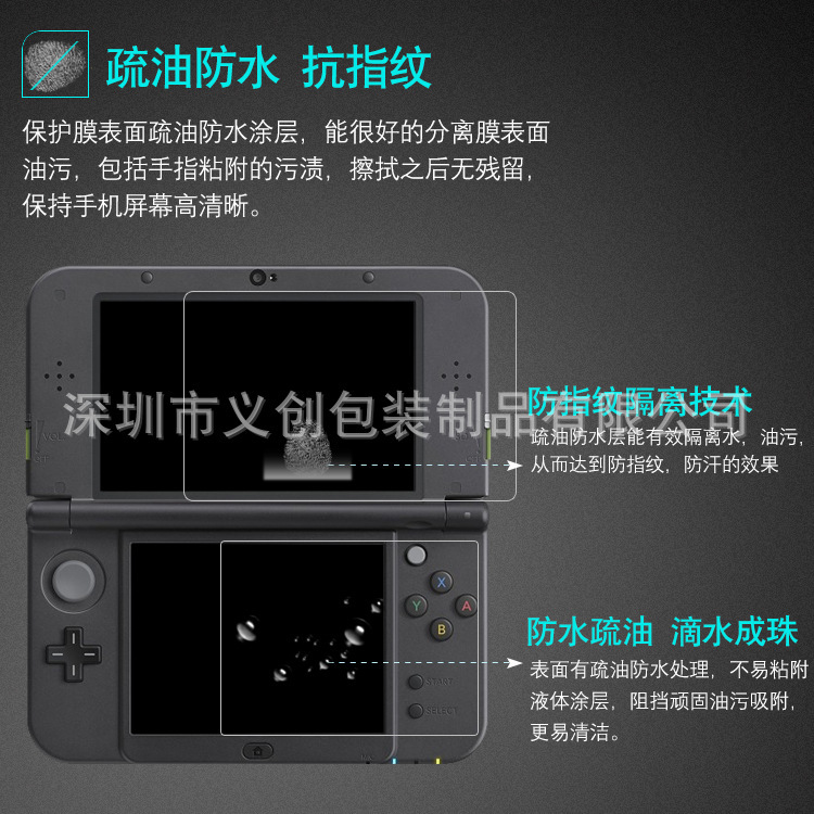 Nintendo New3Dsxl Screen Protector New3Ds Upper and Lower Screen Film Game Console Film Factory Wholesale