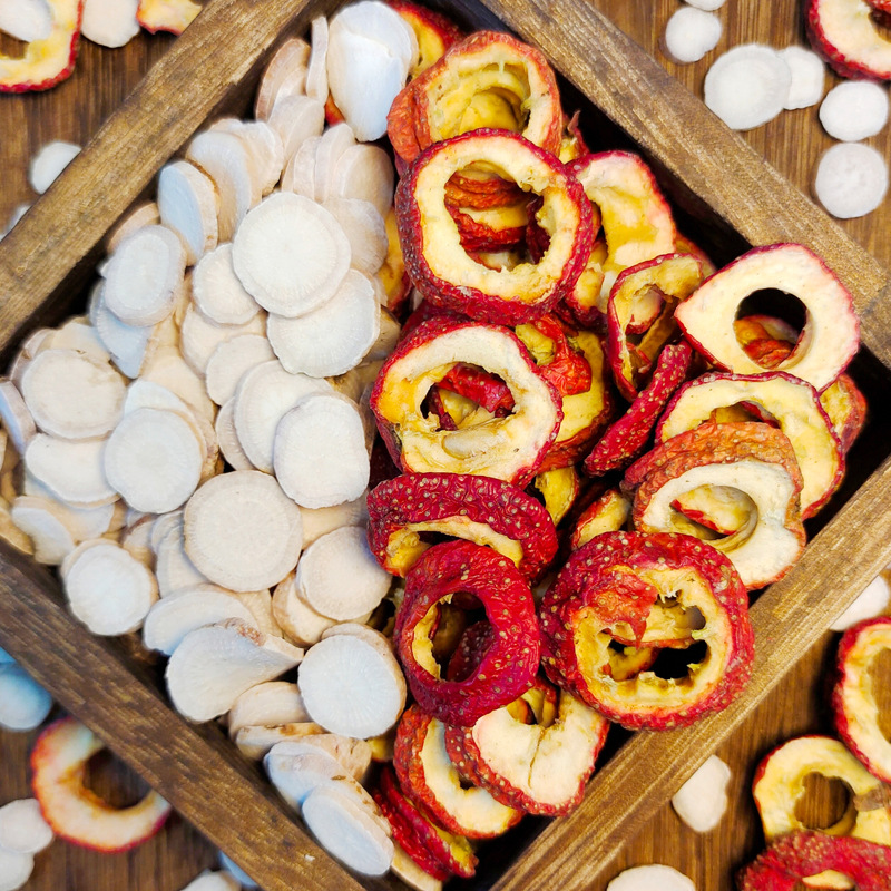 Hawthorn and Radix Paeoniae Alba Fresh Selection seedless Hawthorn and Radix Paeoniae Alba Combination Boiled in Water Independent Packaging Live Broadcasting