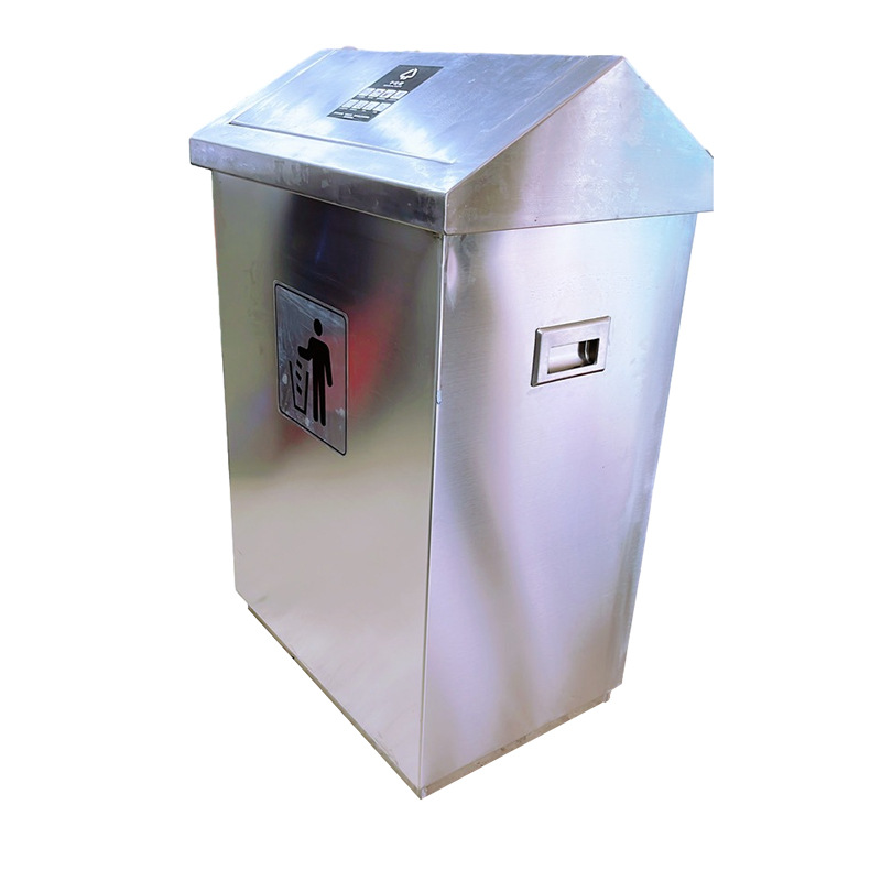 Stainless Steel Trash Can Commercial Trash Can Metal Trash Can for Chemical Use Trash Can Durable Trash Can