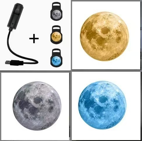 Cross-Border Popular Starry Sky Lamp Moon Lamp Bedroom Creative Led Night Light Logo Projection Lamp Internet Celebrity Background Light