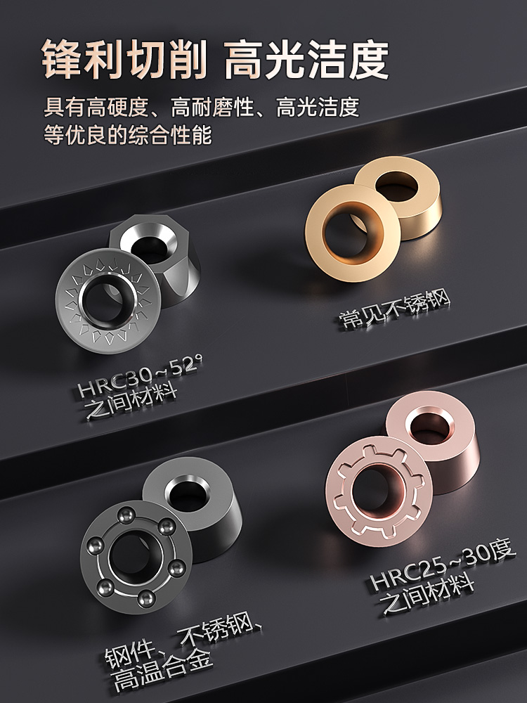 American and Japanese Rpmt1003 Round Cnc Milling Blade R5/R6 Round Milling Cutter Stainless Steel Cnc Processing 1204