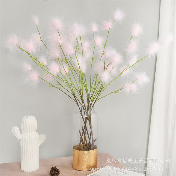 Скандинавское украшение дома, имитация одиночной ветки, элегантный цветок одуванчика, искусственный букет для гостиной