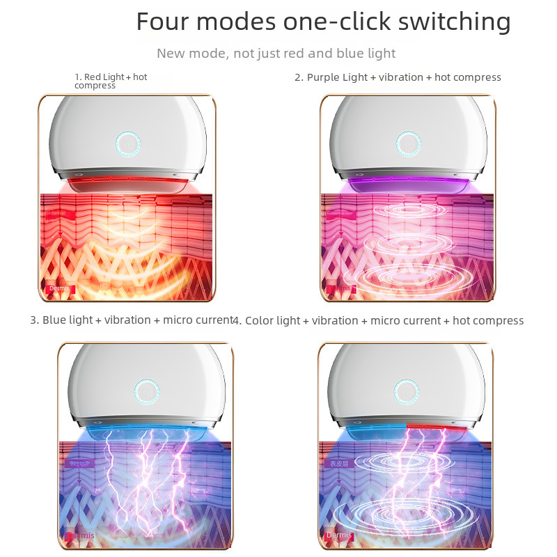 Cross-Border Electric Gua Sha Device for Neck and Face Lifting, Ems Micro-Current Vibration Heating Home Beauty Device