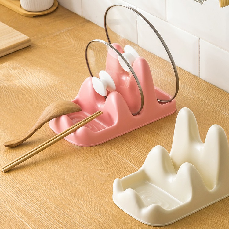 Легкий роскошный двухслойный подставка для крышек кастрюль и разделочных досок, прозрачная лопатка, ложка, подставка для слива, хранение разделочной доски