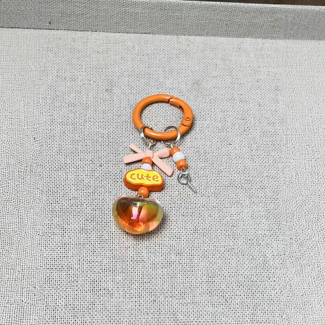 Simple Handmade DIY Pom-Pom Letter Blind Box Cute Charm Pendant Beaded Keychain Phone Chain Bag Decoration Cute