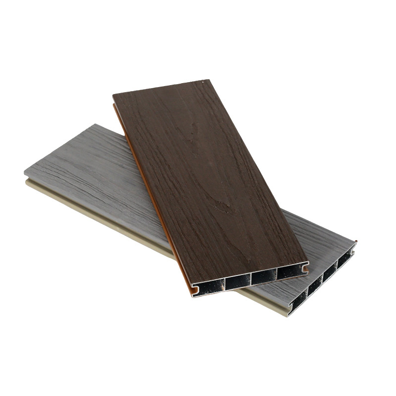 Aluminum Alloy Co-Extrusion Flooring Outdoor Flooring Double Side Wire-drawing 3D Wood Grain Garden Landscape Waterproof Moisture-proof Outdoor Flooring