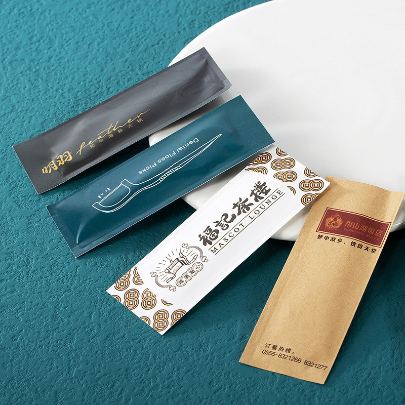 Disposable Dental Floss, Individually Packaged Dental Floss Sticks, Individually Bagged Dental Floss, Customized Hotel Advertising, Toothpicks and Dental Floss Wholesale